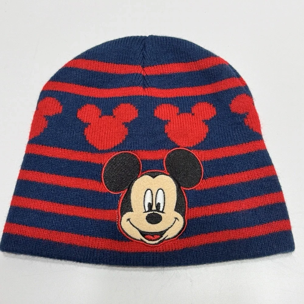 Disney 2t - 5t Mickey Mouse Red Blue Boys Winter Hat